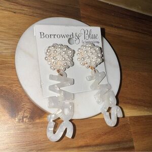 Southern Living Pearl and White Earrings - wedding, engagement, bachelorette